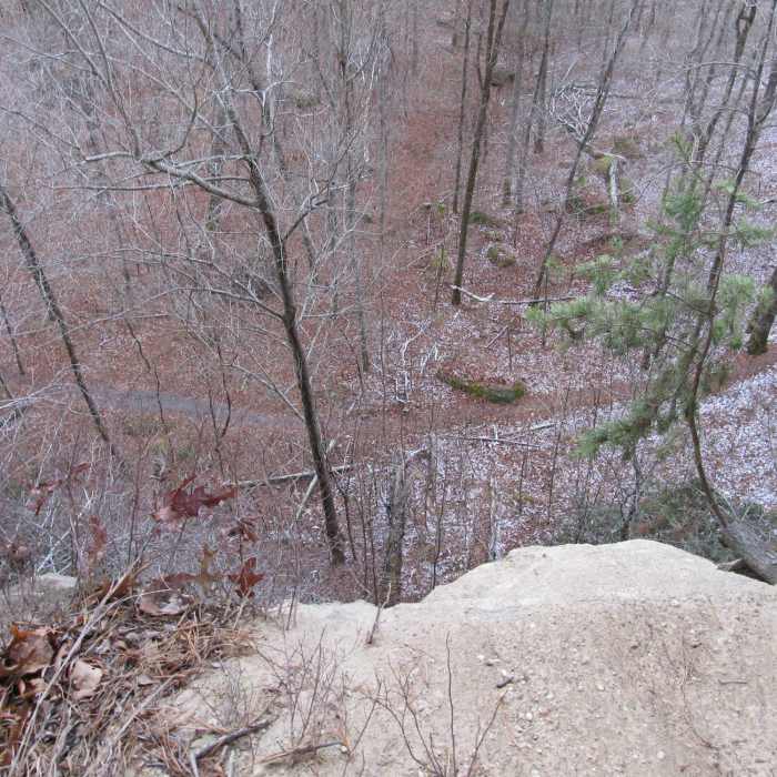 The trail below can be seen from inside the Double Arch. Near Double Arch Trail #201