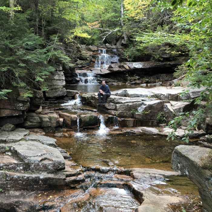 Wonderful spot to have lunch or a break on the stream. Near Arethusa Falls Frankenstein Cliff Loop