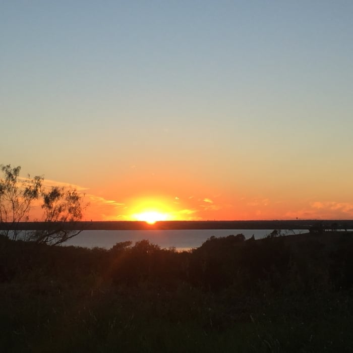 When the DORBA Long Trail opens up, there are great views of the lake. Near Cedar Hill State Park Loop
