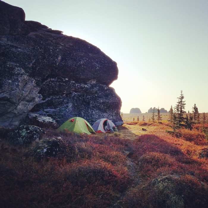 Overnight hike on Granite Tors Trail. Near Granite Tors Trail