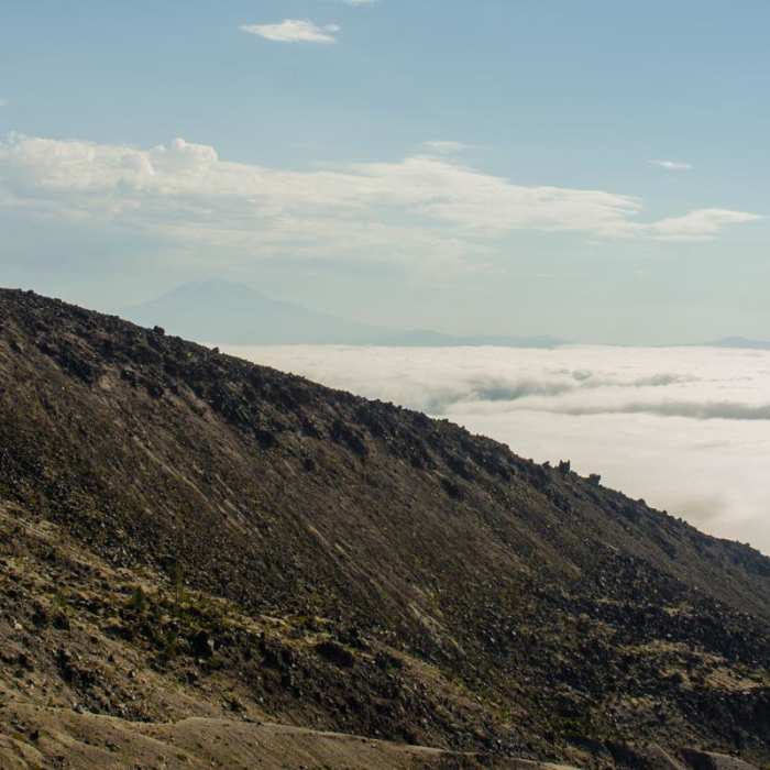 Near Mount St. Helens Worm Flows Hike