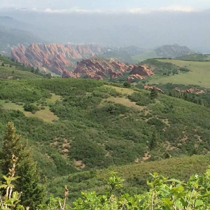 Looking down at Roxborough State Park. Near Ringtail Trail #699