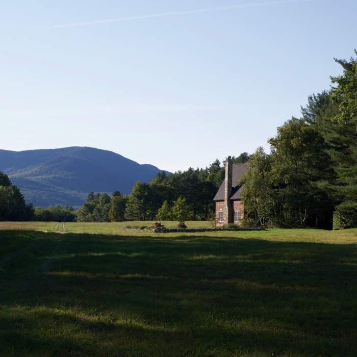 The "Stow Airport" comes into view as you work back toward the Stone House. They ask that you stay on the airstrip as you pass the house and make your way back to the parking lot. Near Shell Pond Trail (# 31882)