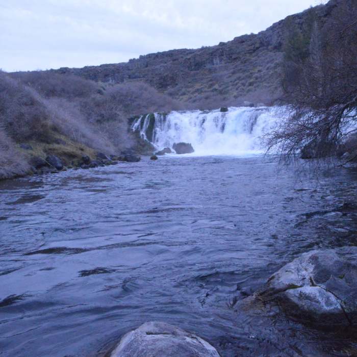 Large falls out of the large pool Near Box Canyon Springs Trail