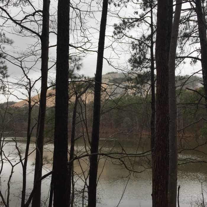 Enjoy this view of the mountain from across Venable Lake. Near Lakeside Loop