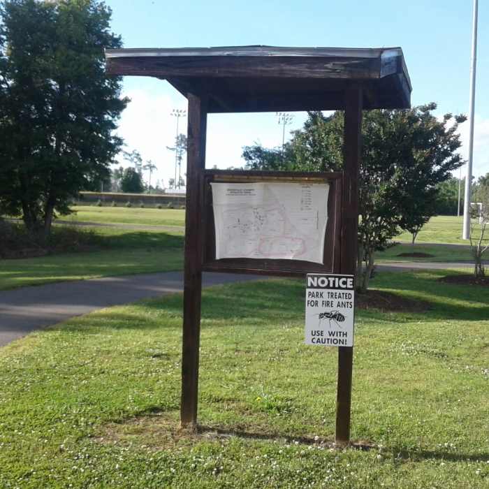 The trail to the soccer field is straightforward. Watch out for fire ants! Near Granville Athletic Park (GAP) Outer Loop