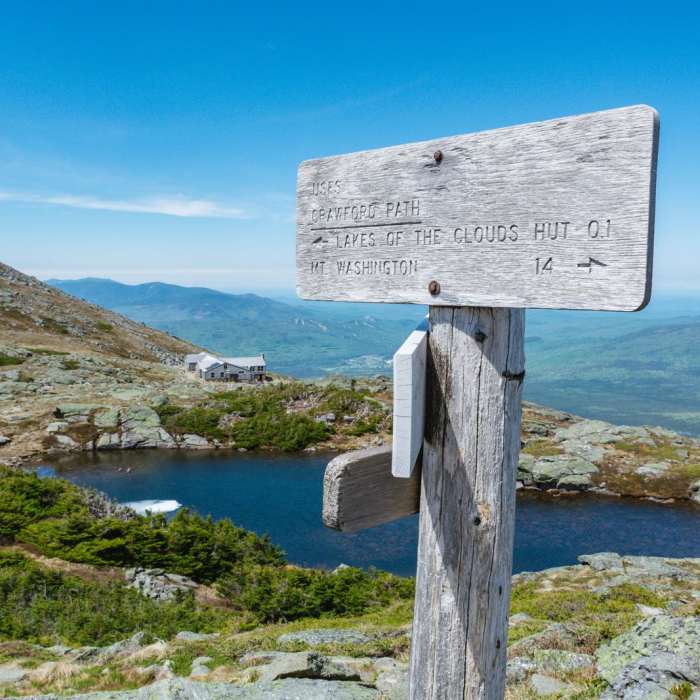Near Lakes of the Clouds Hut + Mount Washington