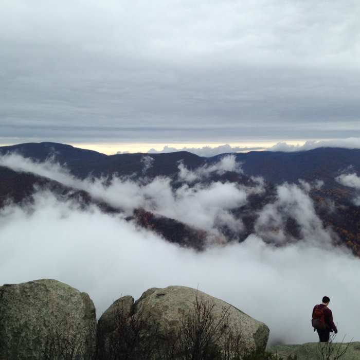 Old Rag on a rainy day. Near Weakley Hollow Fire Road
