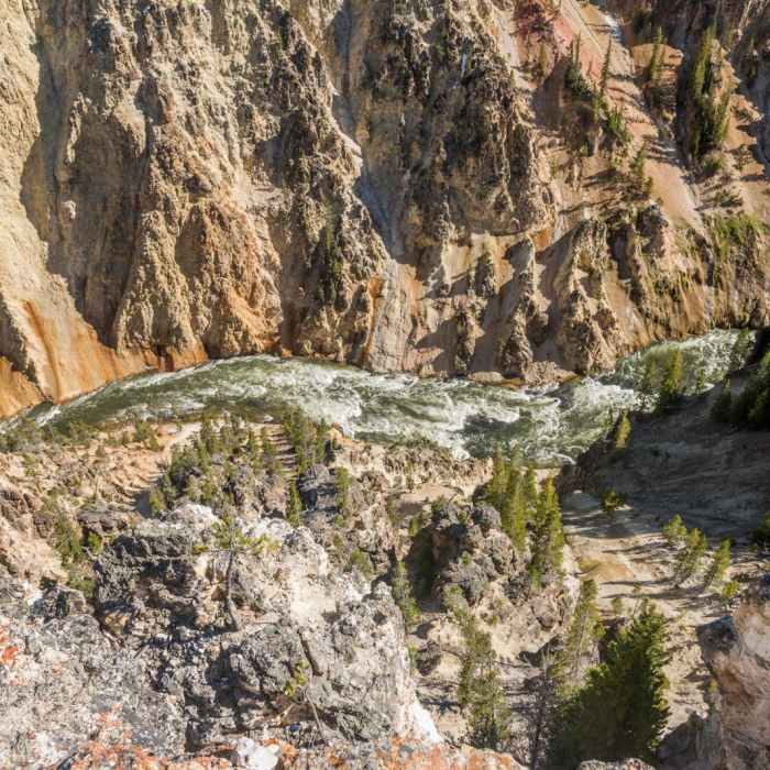 Near Grand Canyon of the Yellowstone and Crystal Falls