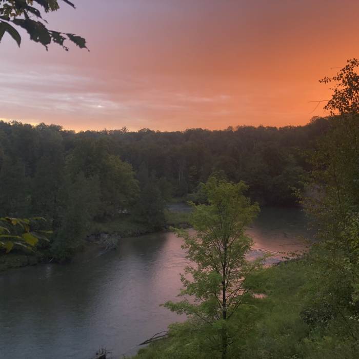 Sunrise over the Manistee River on Labor Day Weekend 2020 Near Manistee River Trail