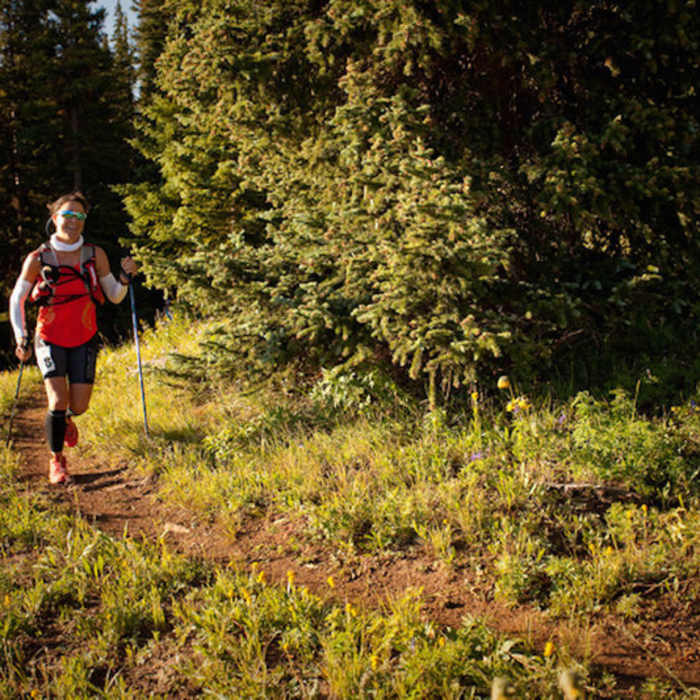 Coming around the corner on East Rim Trail. Near East Rim Trail
