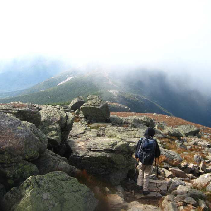 Descending off of Mt. Lafayette. Near Franconia Ridge Loop