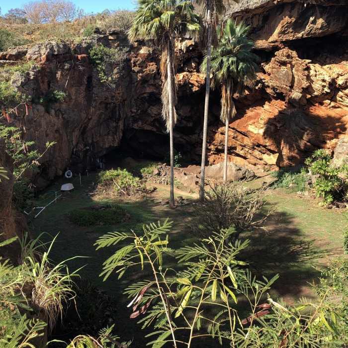 View of Makauwahi Cave Reserve from rim Near Maha'ulepu Heritage Trail