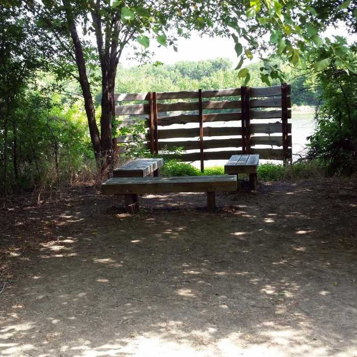 Bird blind on the pond from shared leg of the Pond & River Loops Near Campion Trail (North)