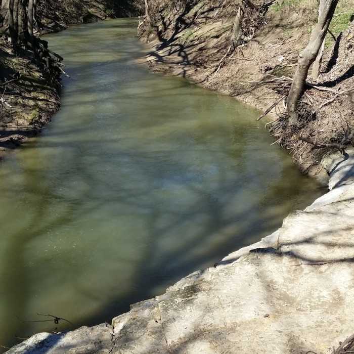 Rowlett Creek meanders gracefully as it flows through the preserve. Near Oak Point Park
