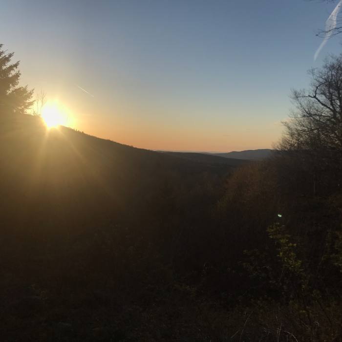 Sunrise at Kid Gore Shelter. Near The Long Trail (Division 2)