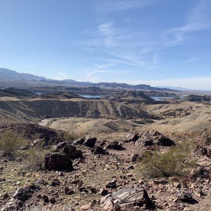 View of Lake Havasu Near Crack in the Mountain Trail