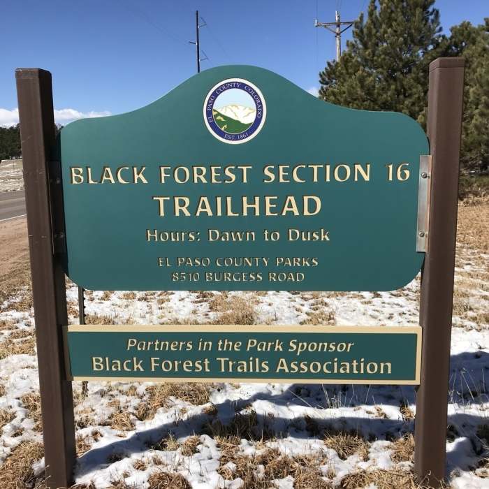 Near Black Forest Section 16 Trail