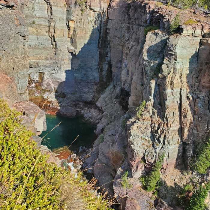 One of the pools at the falls. Near North Fork Blackfoot Falls There and Back