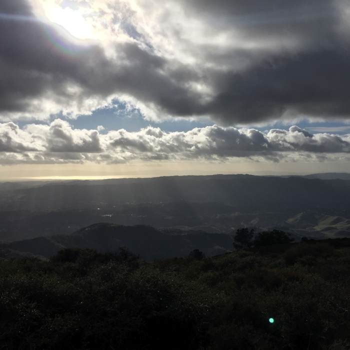 A view from our lunch spot on the Meridian Ridge Fire Road. Near Back Creek Trail