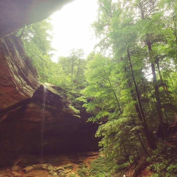 Ash Cave Waterfall Near Ash Cave Gorge Trail