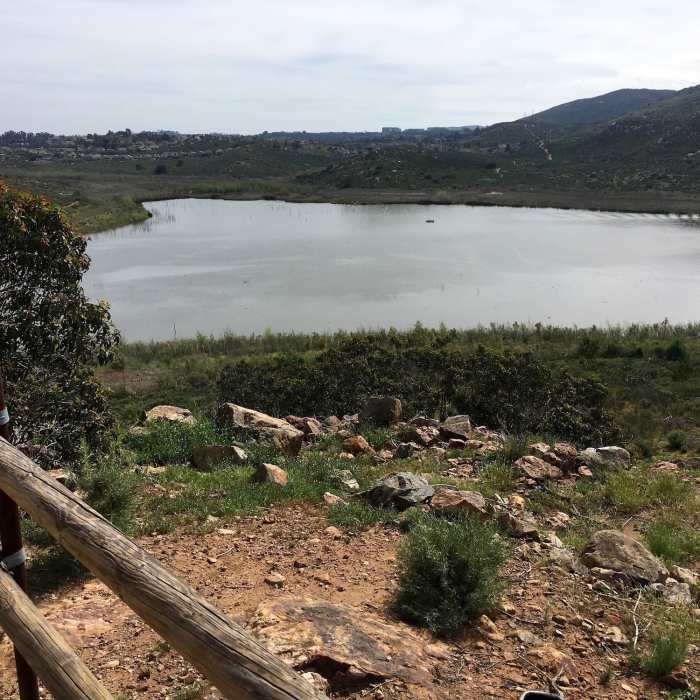 At the Lake Hodges lookout. Near Coast to Crest Trail - North Shore Lake Hodges