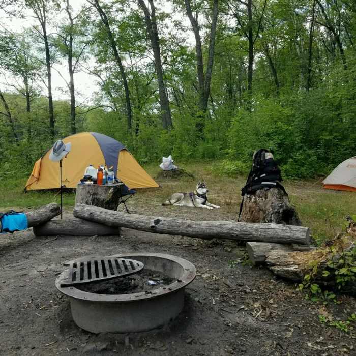 South Hoist Lake site, on bluff overlooking lake. Near Hoist Lakes Area