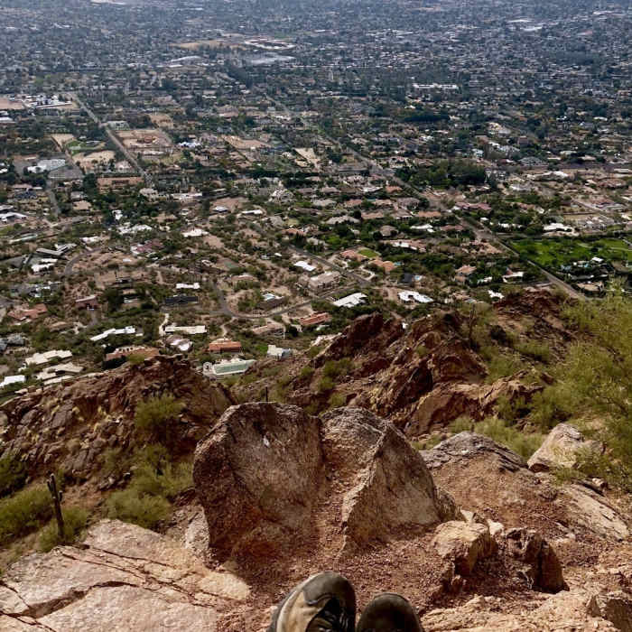 View of the city from atop the mountain Near Echo Canyon Summit Trail