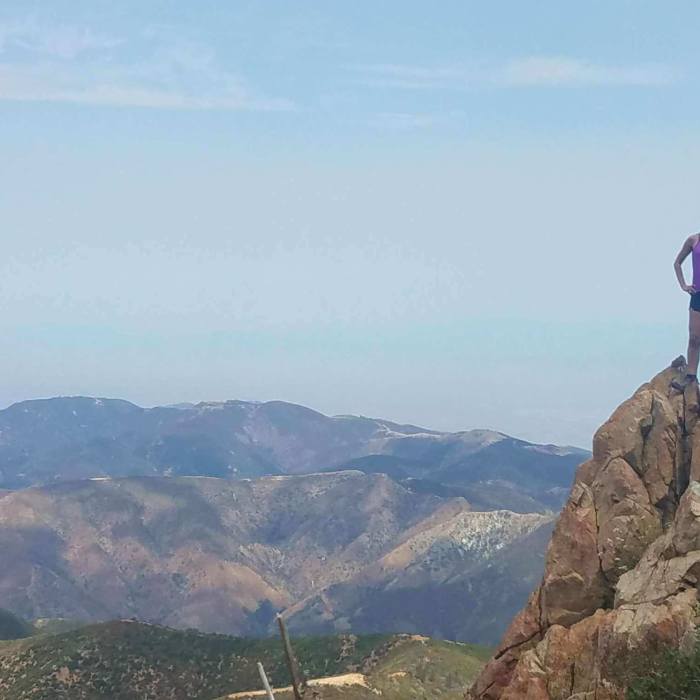 Slightly below the actual peak is this rock formation, which is a great photo op. Near Modjeska/Santiago Peak