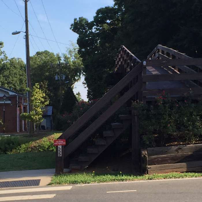 Pedestrian bridge over railroad. Near Downtown Waxhaw Greenway