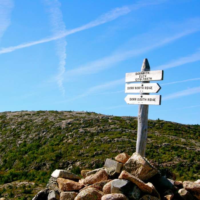 Hike up Dorr Mountain and Cadillac Mountain. Near Dorr Mountain Ladder Trail Loop