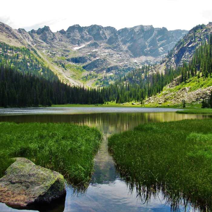 Fourth Lake Near East Inlet Trail