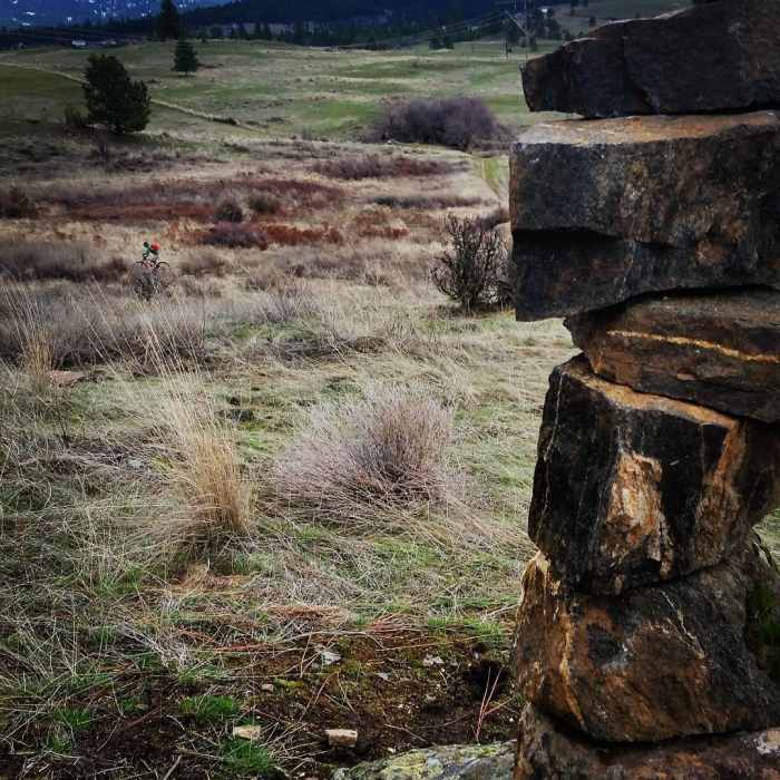 A multiuse trail with beautiful colors, even in winter. Near Summit Loop