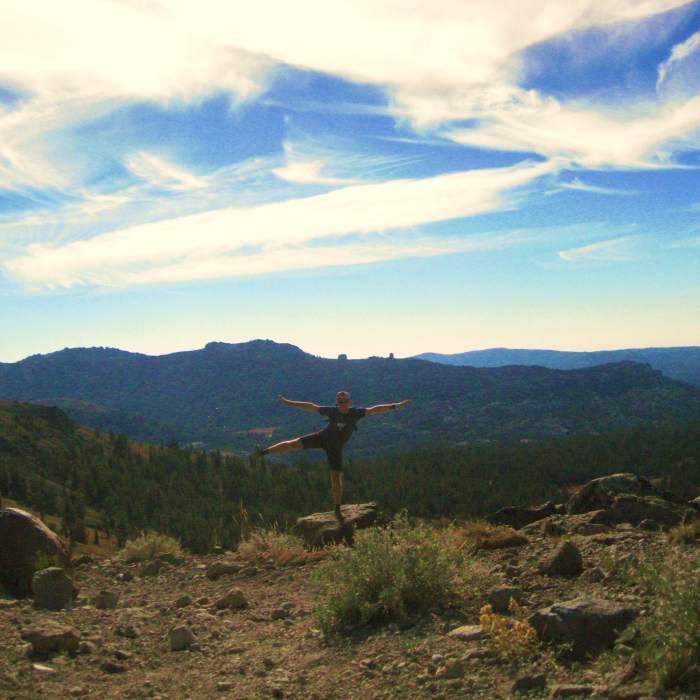 Near Showers Lake, Little Round Top peak from Schneider Cow Camp, hwy 88