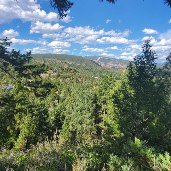 Looking north over the city of Durango. Near Hidden Valley