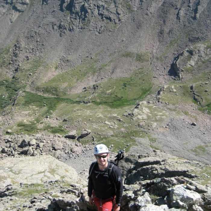 Short shorts at home on the North Ridge. Near Kit Carson North Ridge