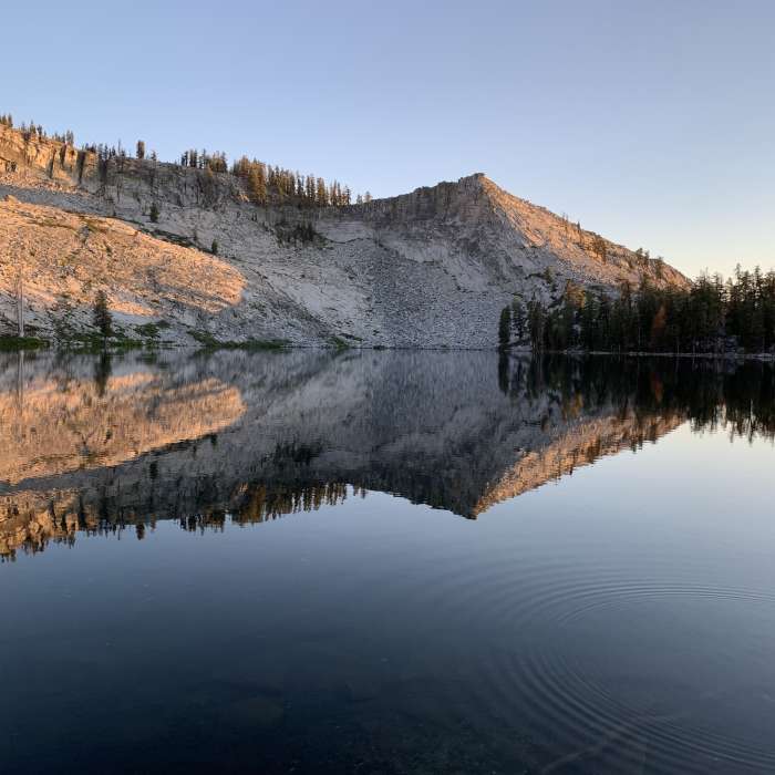 Ostrander Lake at Sunset Near Ostrander Lake Trail
