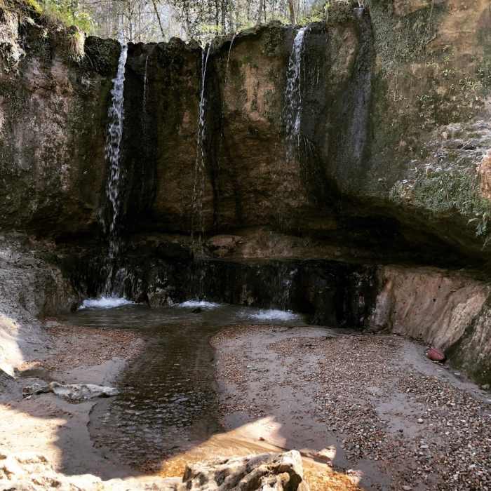 First waterfall on the trail Near Clark Creek Primitive Trail
