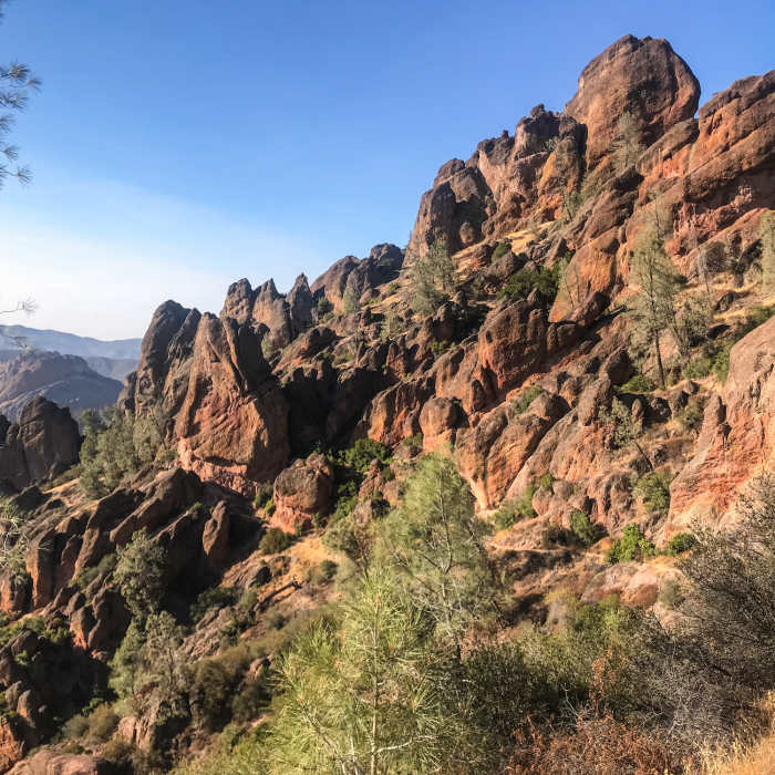 The view of the Pinnacles from the western side of the park (as seen near the junction between Juniper Canyon Trail and the High Peaks) proved one of our favorites. Near Balconies and High Peaks Loop