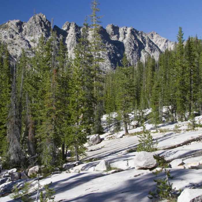 Near South Fork of the Payette River, Benedict, Rock Slide, Three-Island Lakes + Ingleborg Divide