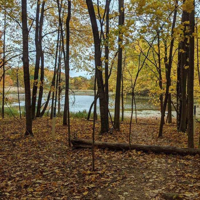 Small lake on private land off near the south end of the trail. Near Ice Age Trail: Holy Hill Segment