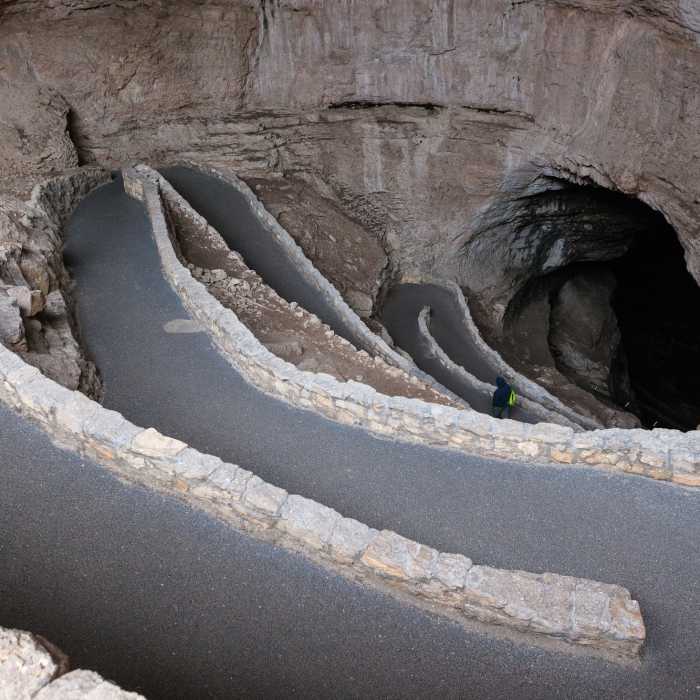 Natural Entrance to Carlsbad Caverns.... 750 feet under ground Near Chihuahuan Desert Nature Trail