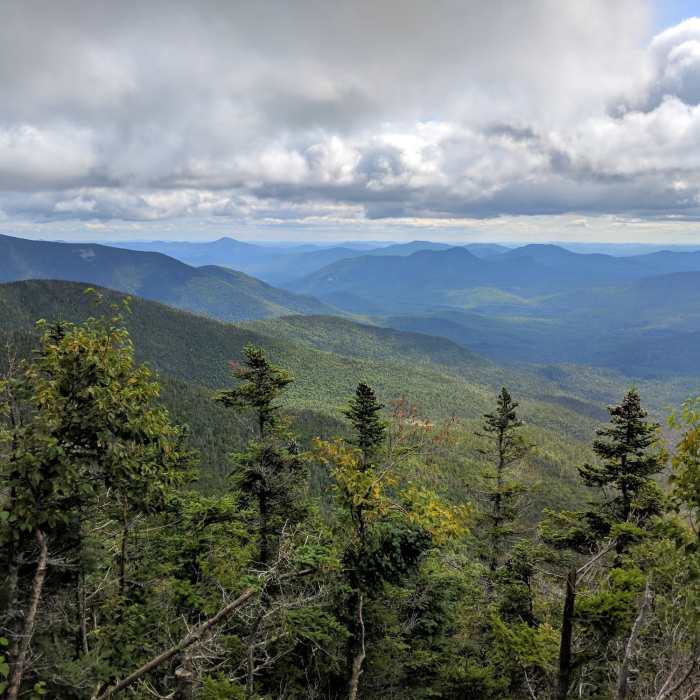 From the viewpoint of the South Hancock summit. Near Hancock Loop Trail