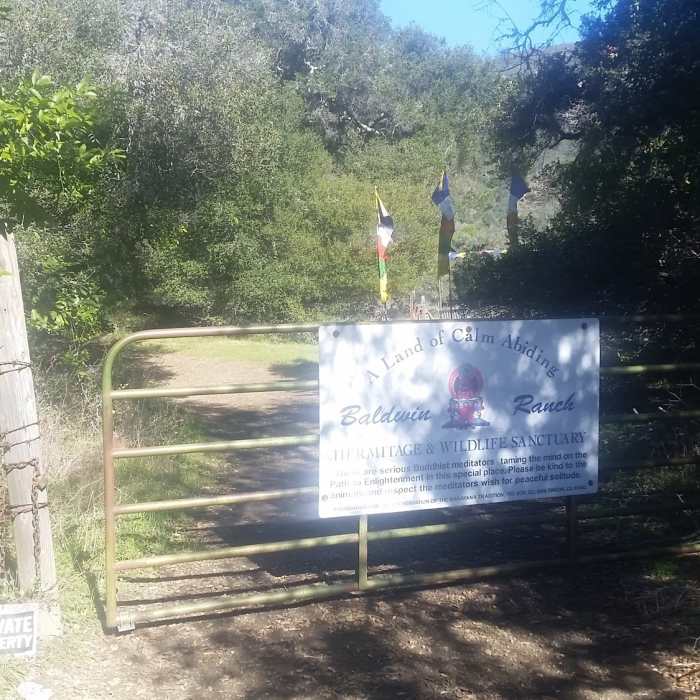 A gate ushers you onto Baldwin Ranch Road. Near Baldwin Ranch Road