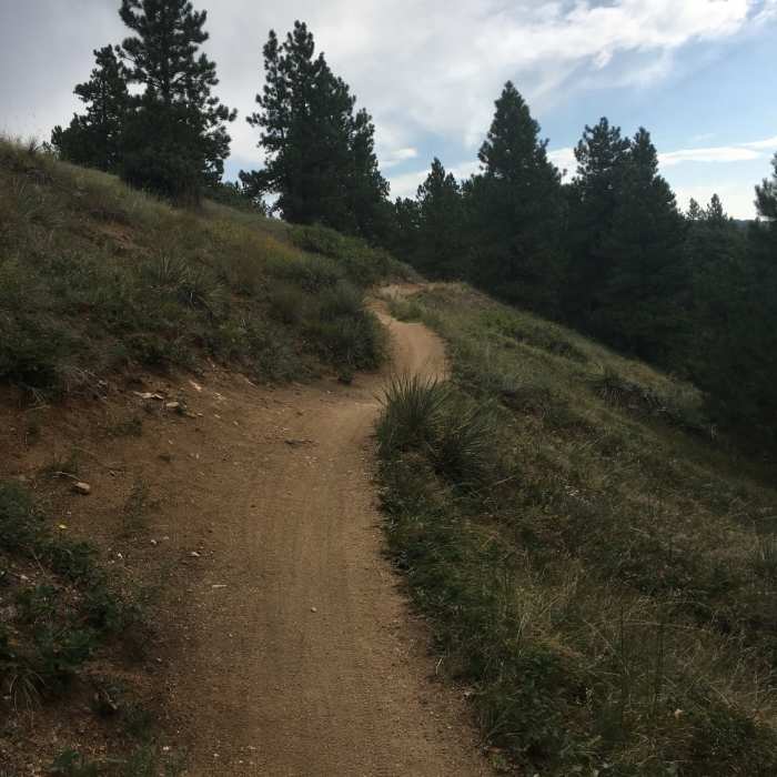 The climbs are gradual. Near Betasso Preserve