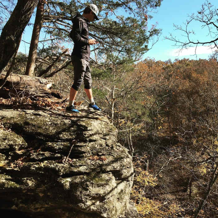 One of the many bluffs that are climbable! Near Wagon Wheel Trailhead Loop