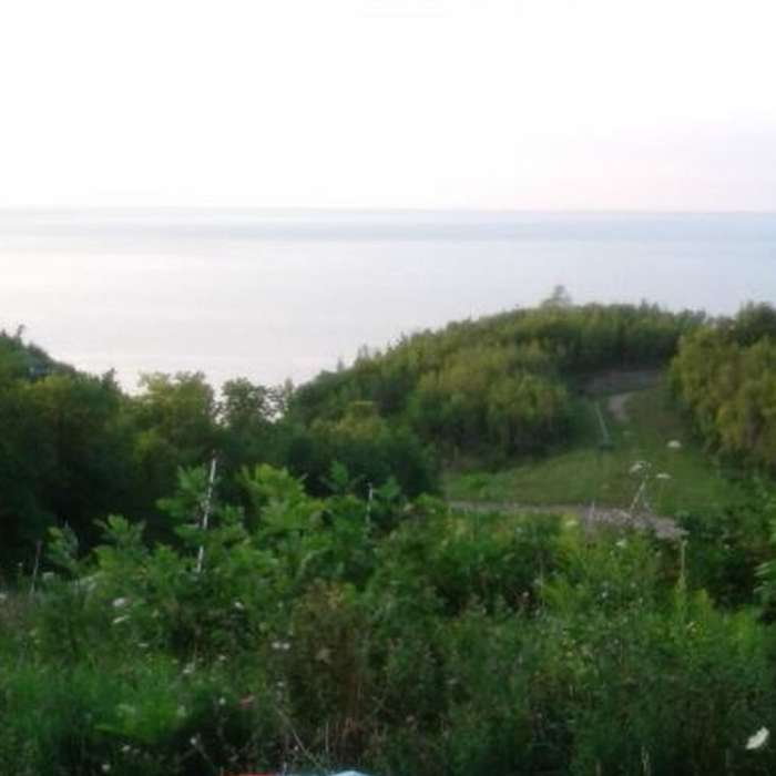 Lookout over Georgian Bay in middle of loop Near Loree Forest Loop