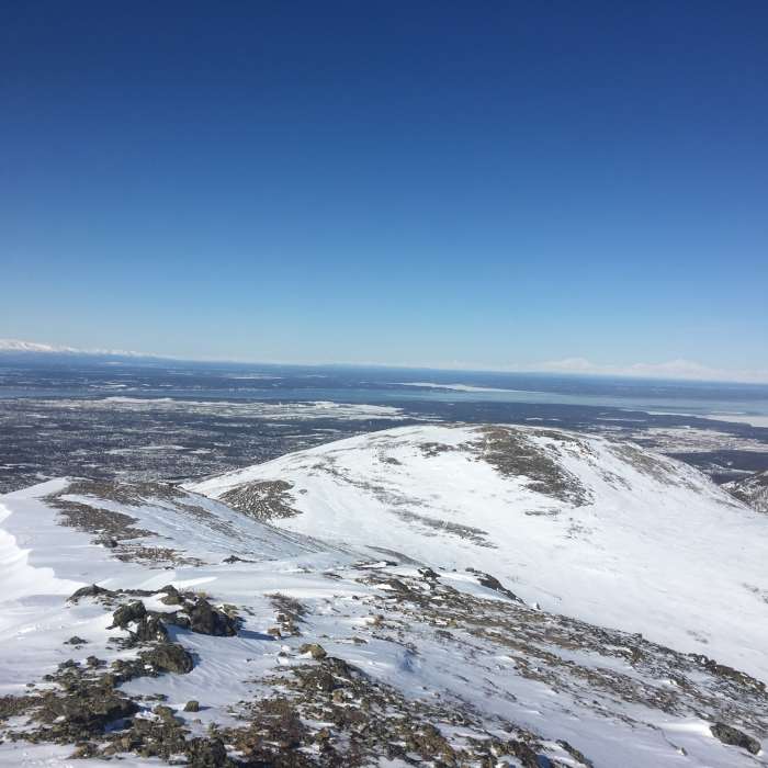 Saddle before the summit of Dome Trail Near Tikishla Peak Loop