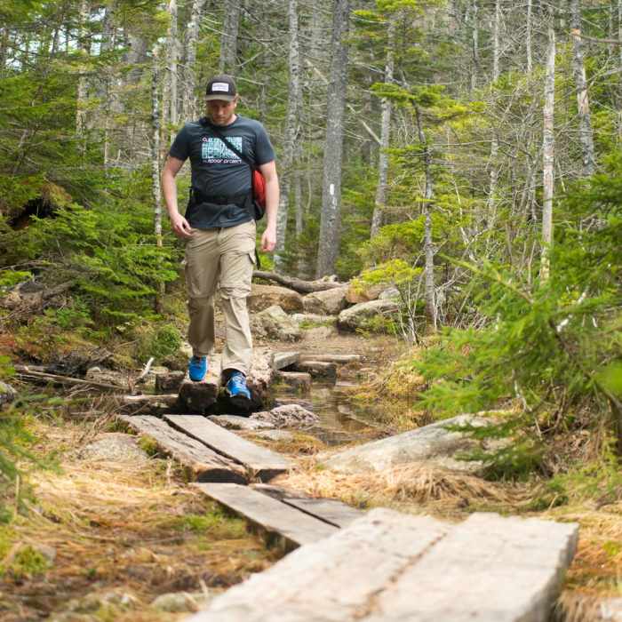 Near Lonesome Lake via Basin Cascade + Cascade Brook Trails Near Lonesome Lake via Basin Cascade + Cascade Brook Trails