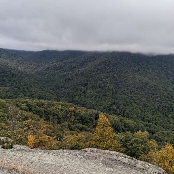 Near Bear Church Rock out and back from Graves Mill